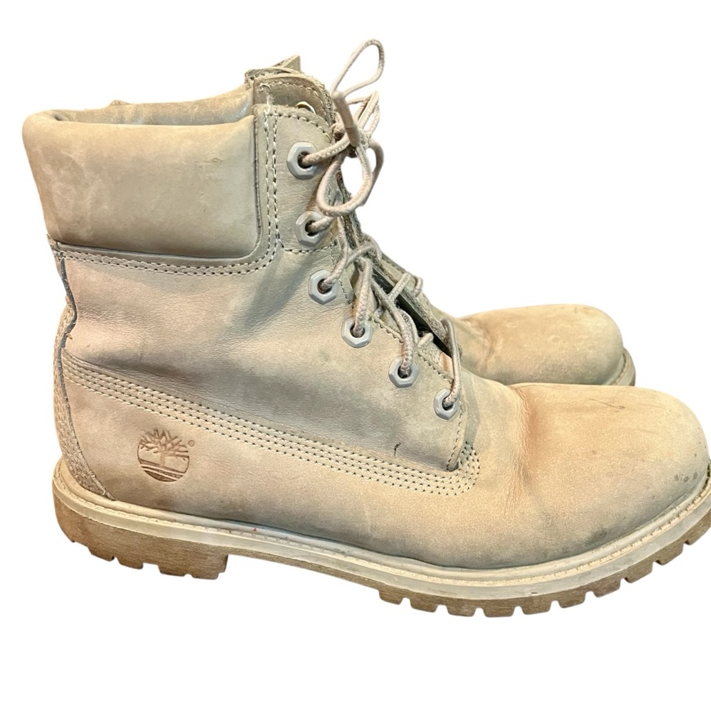 Timberland Primaloft 200 gram 6 inch grayish Tan Nunbuck Leather Lace-Up Boots